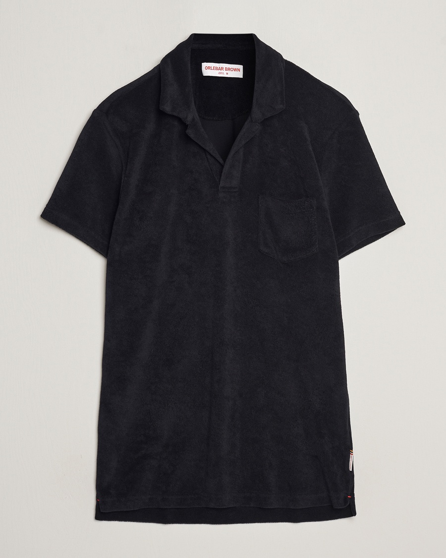 Orlebar Brown Terry Polo Black – Sort