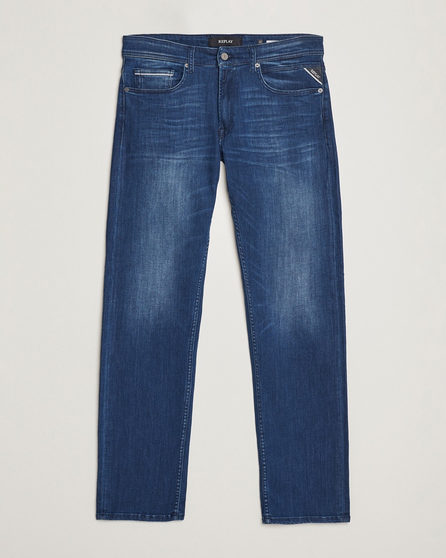 Replay Grover Powerstretch Jeans Dark Blue – Blå