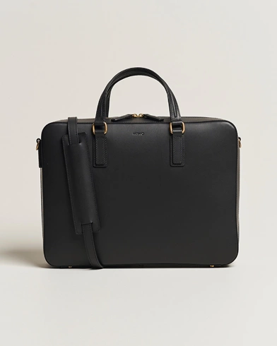 Herre | Computertasker | Mismo | Morris Full Grain Leather Briefcase Black