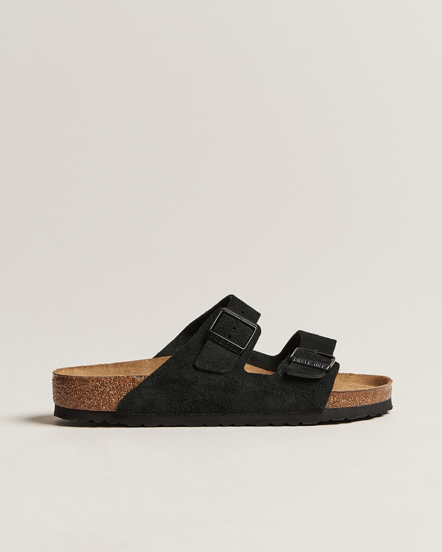 BIRKENSTOCK Arizona Soft Footbed Black Suede – Sort