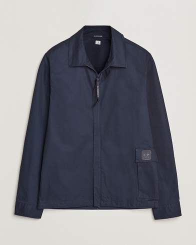 Herre | Shirt Jackets | C.P. Company | Metropolis Gabardine PD Overshirt Navy