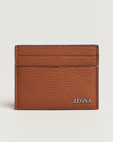 Herre | Kortholdere | Zegna | Grain Leather Card Holder Brown