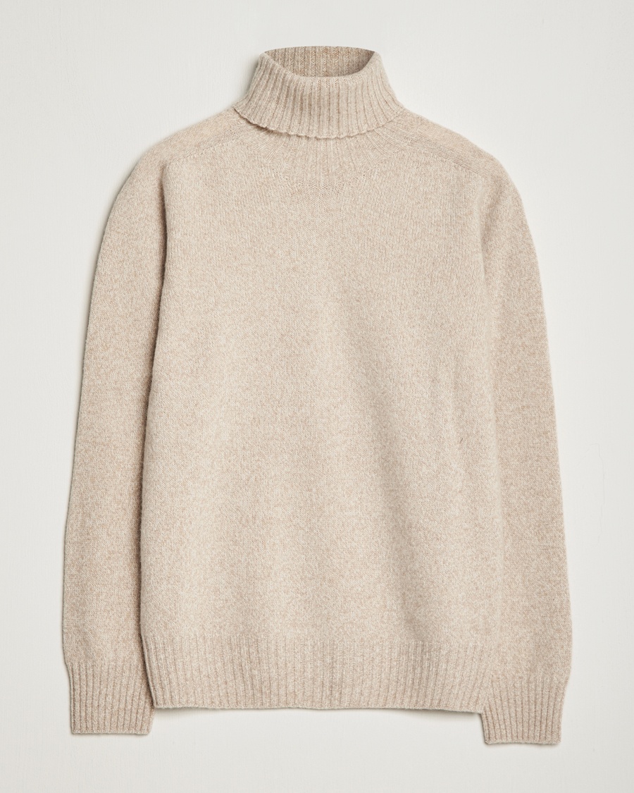 Altea Wool/Cashmere Crew Neck Rollneck Beige Melange