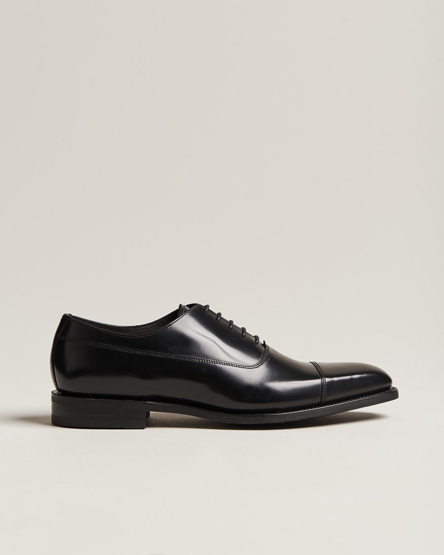 Loake Shoemakers Truman Polished Oxford Toe Cap Black – Sort