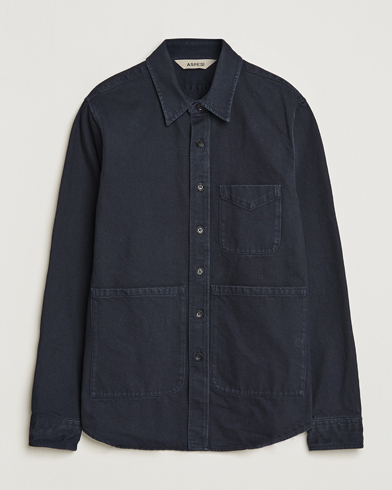 Herre | Shirt Jackets | Aspesi | Cotton Utility Shirt Navy