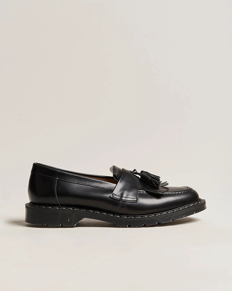 Solovair Tassel Loafer Black Shine – Sort
