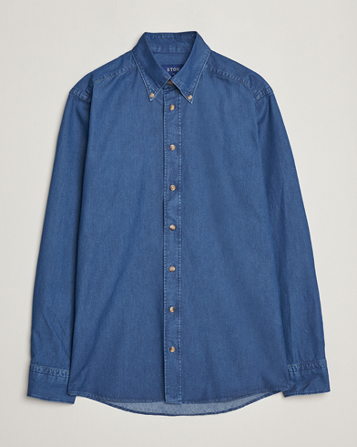 Herre | Denimskjorter | Eton | Slim Fit Denim Shirt Dark Blue