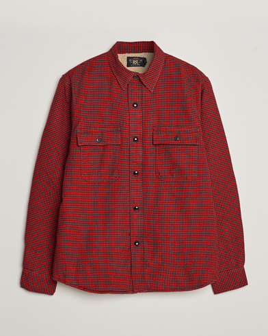 Herre | RRL | RRL | Vermont Shearling Lined Shirt Jacket Red/Black