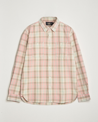 Herre | RRL | RRL | Farrell Double Pocket Shirt Pink Multi