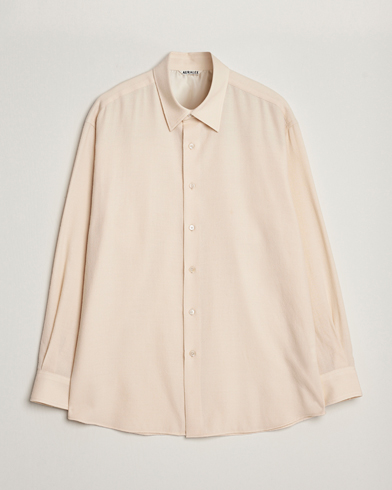 Herre | Skjorter | Auralee | Viyella Wool Shirt Ivory