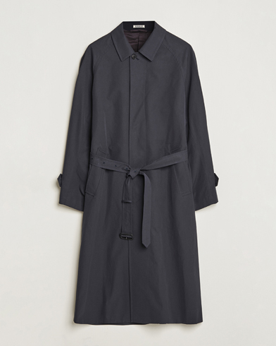Herre | Enkle jakker | Auralee | Finx Gabardine Trench Coat Black