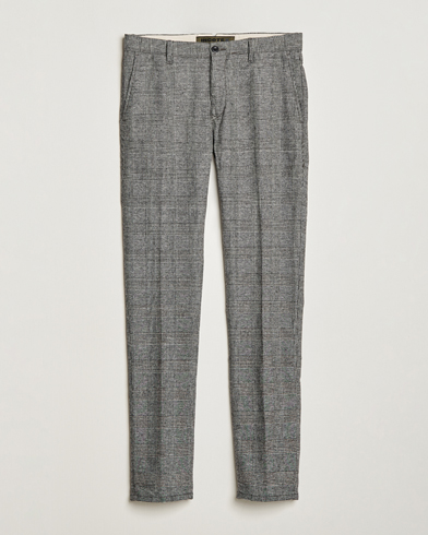 Herre | Flannelsbukser | Incotex | Slim Fit Prince Of Wales Check Pants Grey