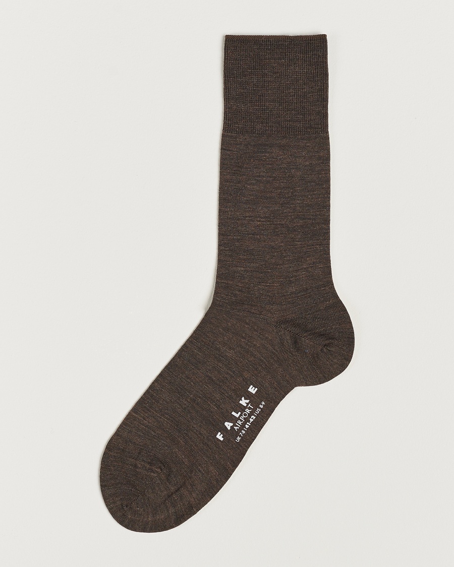 Falke Airport Socks Brown Melange – Brun