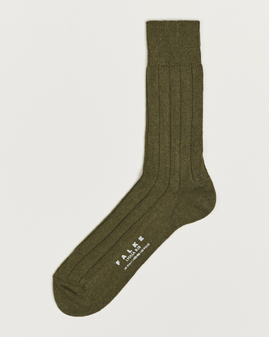 Herre | Sokker i merinould | Falke | Lhasa Cashmere Socks Artichoke Green