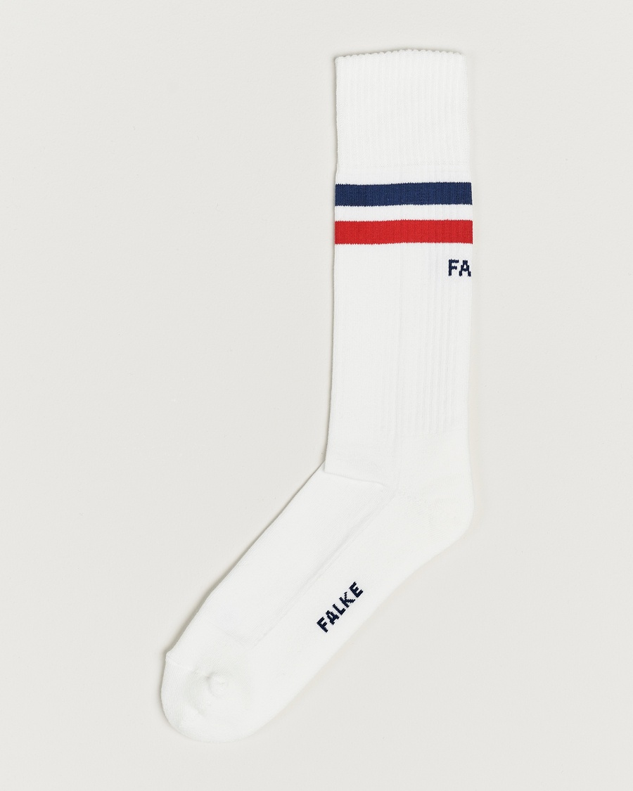 Falke Dynamic Tennis Sock White/Blue/Red – Hvid
