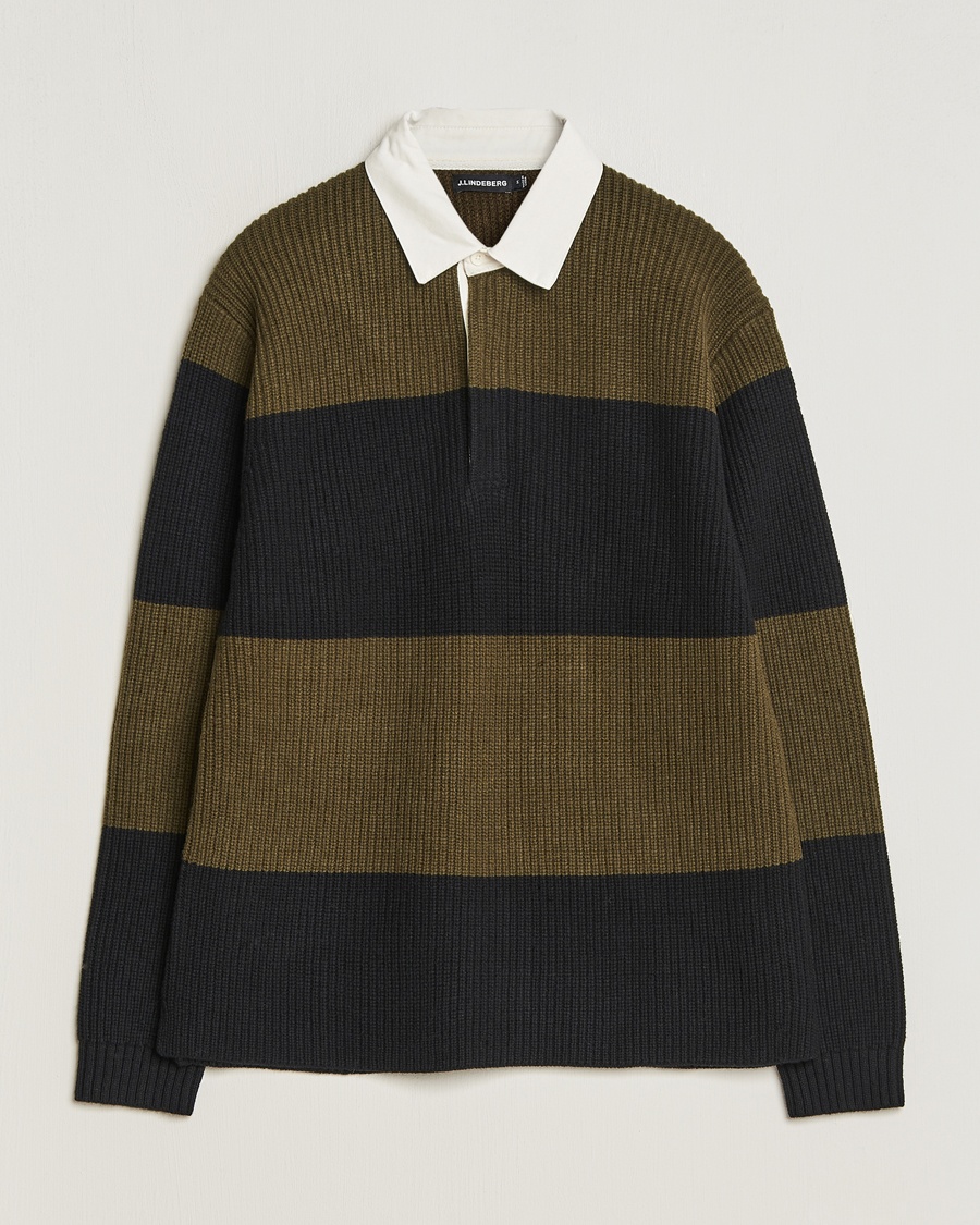 Herre | J.Lindeberg | J.Lindeberg | Larkspur Knitted Rugby Black