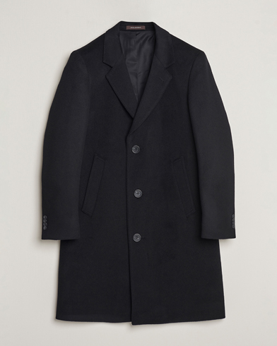 Oscar Jacobson Shaw Wool/Cashmere Coat Black