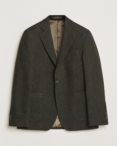 Herre | Blazere & jakker | Oscar Jacobson | Fogerty Moon Herringbone Tweed Blazer Green