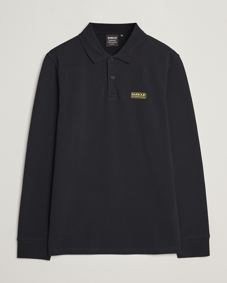 Barbour International Essential Long Sleeve Polo Black – Sort