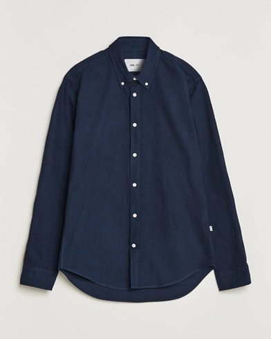Herre | Wardrobe basics | NN07 | Arne Button Down Oxford Shirt Navy Blue
