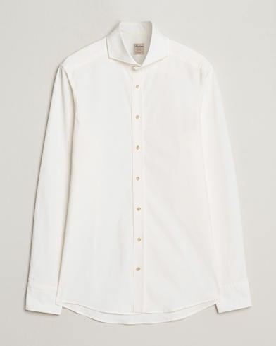 Herre | Fløjlsskjorter | Stenströms | Slimline Cut Away Corduroy Shirt White