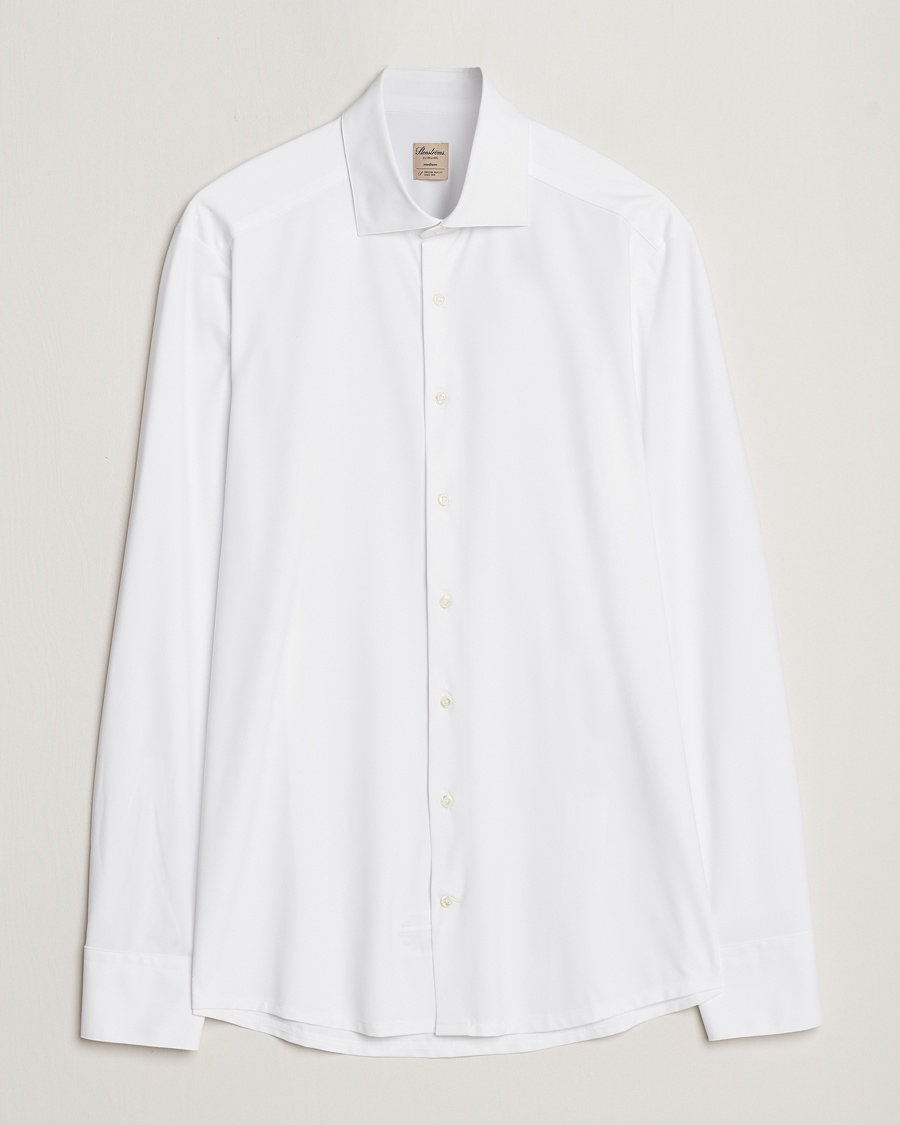 Stenströms Slimline Cut Away 4-Way Stretch Shirt White – Hvid