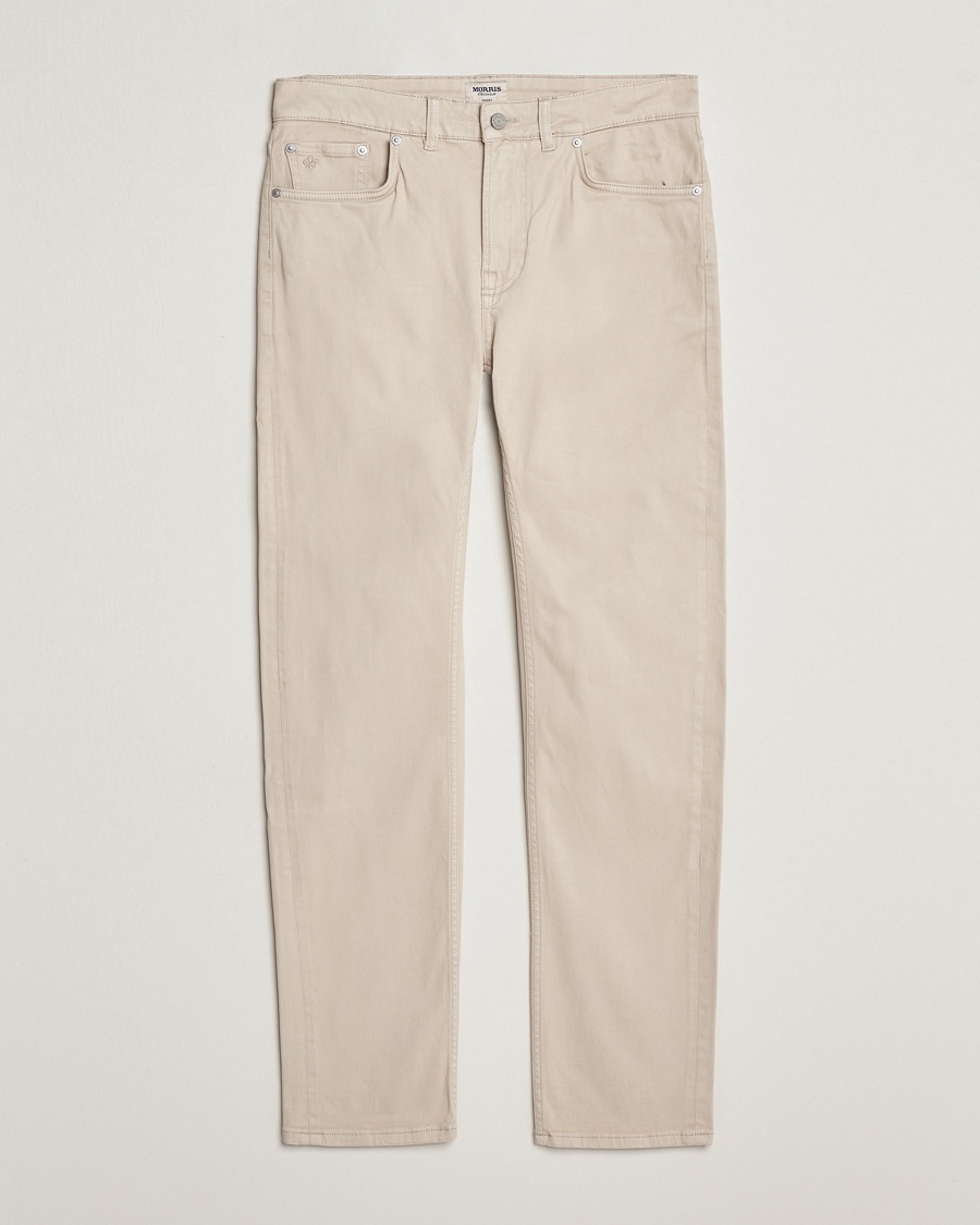 Morris James Brushed 5-Pocket Pant Khaki – Beige