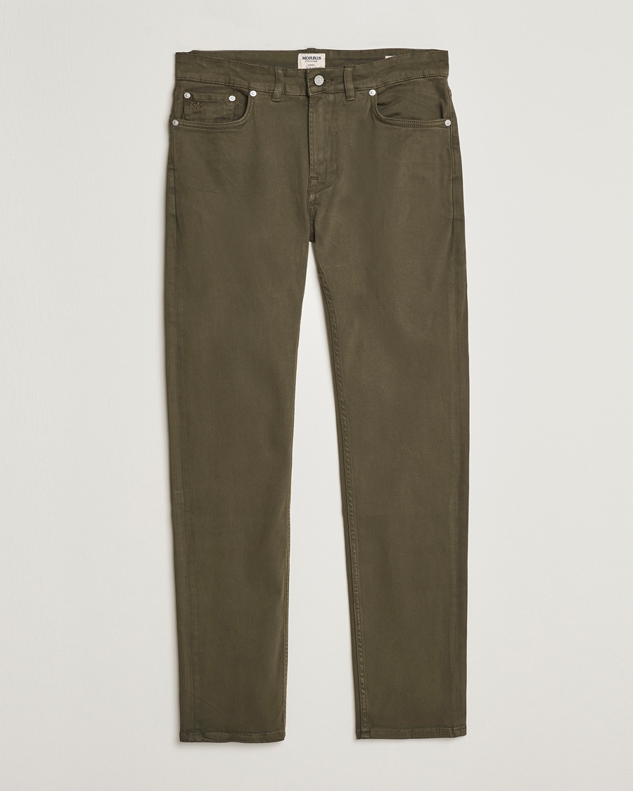 Morris James Brushed 5-Pocket Pant Olive – Grøn