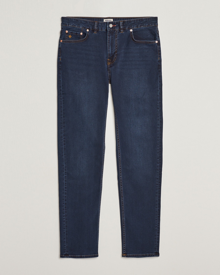 Morris James Satin Jeans One Year Wash – Blå