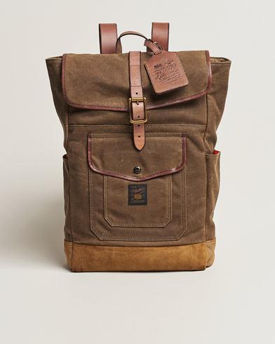 Herre | Tasker | Polo Ralph Lauren | Zip Top Oil Cloth Backpack Olive
