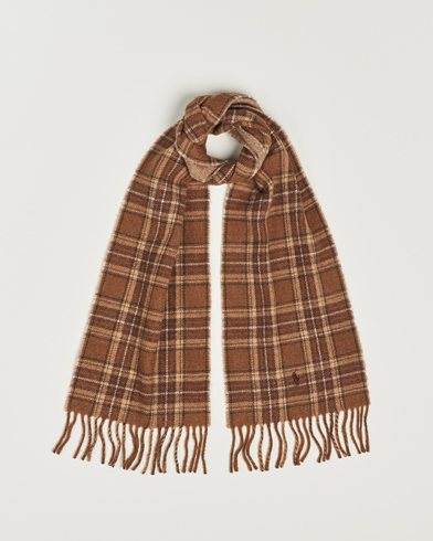 Herre |  | Polo Ralph Lauren | Wool Checked Scarf Camel/Brown