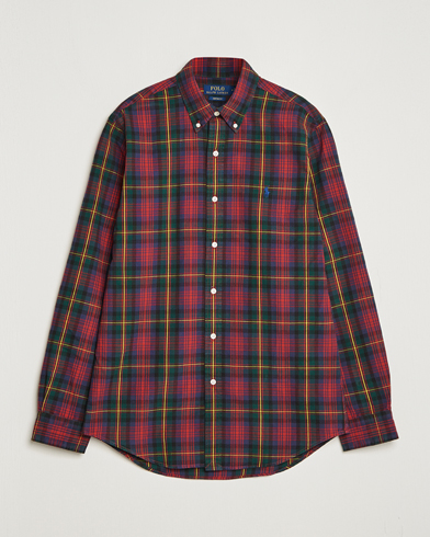 Herre |  | Polo Ralph Lauren | Custom Fit Checked Shirt Red/Green