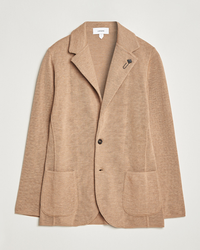 Herre | Blazere & jakker | Lardini | Knitted Wool Blazer Beige