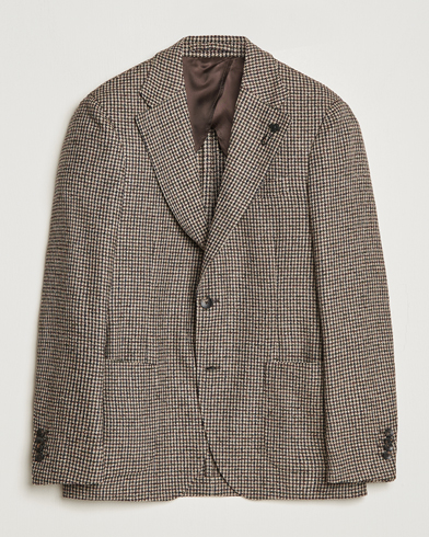 Herre | Blazere & jakker | Lardini | Wool/Silk/Cashmere Houndstooth Blazer Beige/Green
