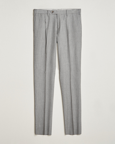 Herre | Flannelsbukser | Lardini | Wool/Cashmere One Pleat Trousers Light Grey