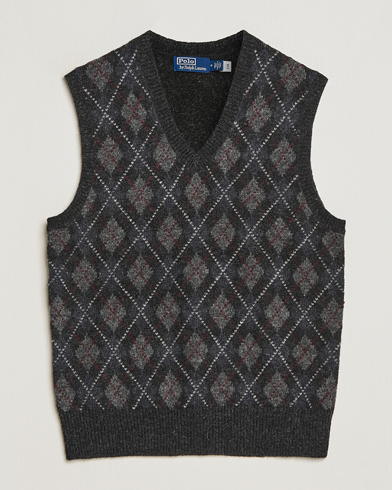 Herre | Slipovers | Polo Ralph Lauren | Wool Argyle Slipover Charcoal