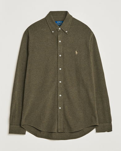 Herre | Casual | Polo Ralph Lauren | Featherweight Mesh Shirt Olive Heather