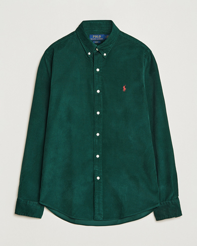 Herre |  | Polo Ralph Lauren | Slim Fit Corduroy Shirt Hunt Club Green