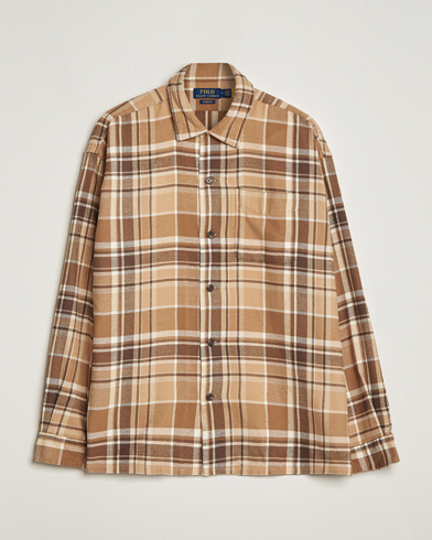 Herre |  | Polo Ralph Lauren | Brushed Flannel Checked Shirt Khaki/Brown