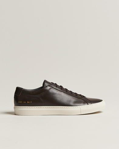 Herre | Common Projects | Common Projects | Original Achilles Pebbled Leather Sneaker Dark Brown