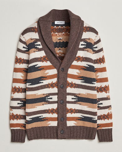 Herre | Trøjer | Gran Sasso | Aspen Heavy Knitted Wool Cardigan Multi