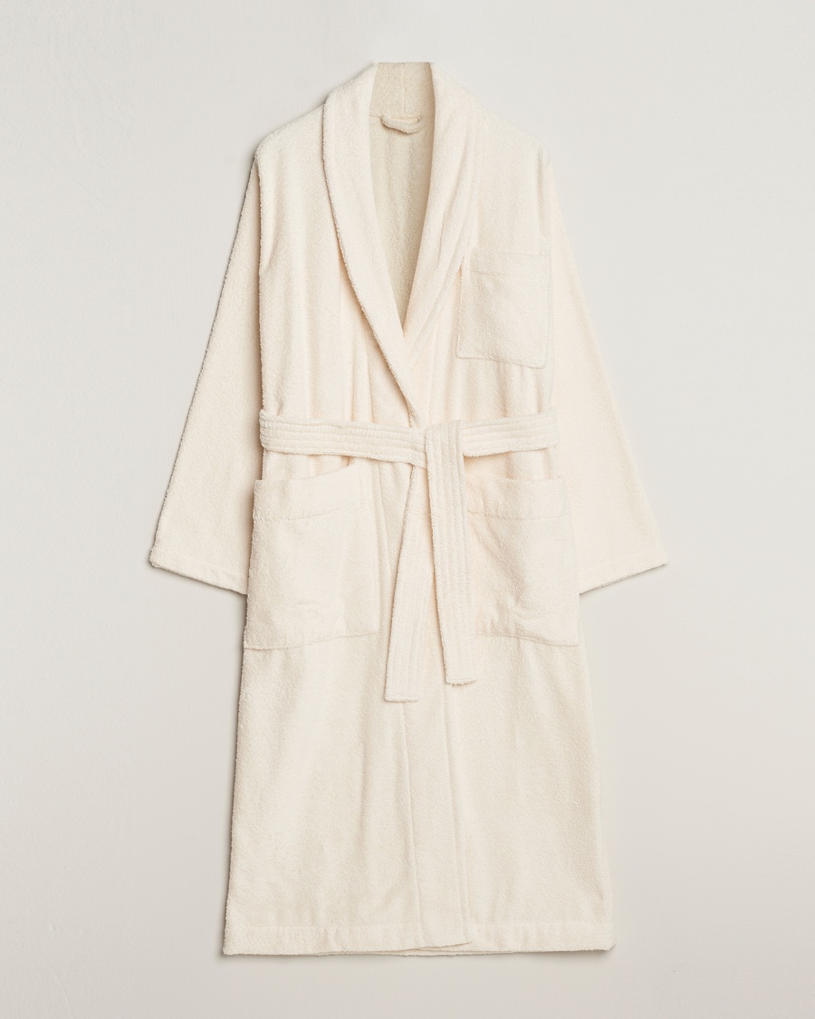 Tekla Organic Terry Bathrobe Ivory – Hvid