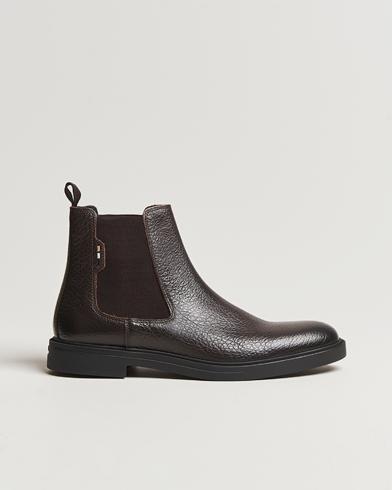 Herre | Chelsea boots | BOSS BLACK | Calev Grained Leather Chelsea Boot Dark Brown
