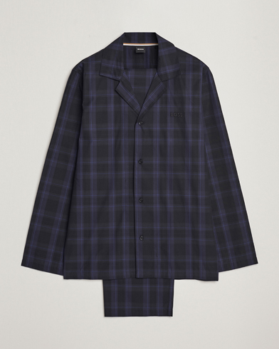 Herre | Nattøj | BOSS BLACK | Urban Checked Pyjama Set Blue Multi