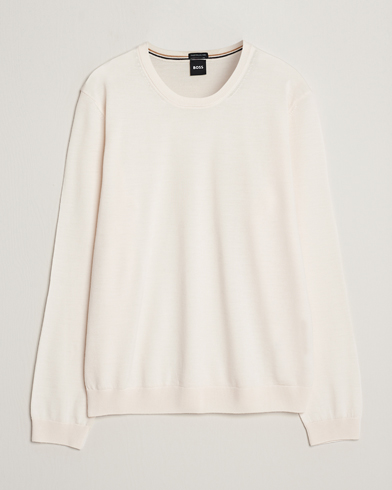 Herre | Nyheder | BOSS BLACK | Leno Knitted Sweater Open White