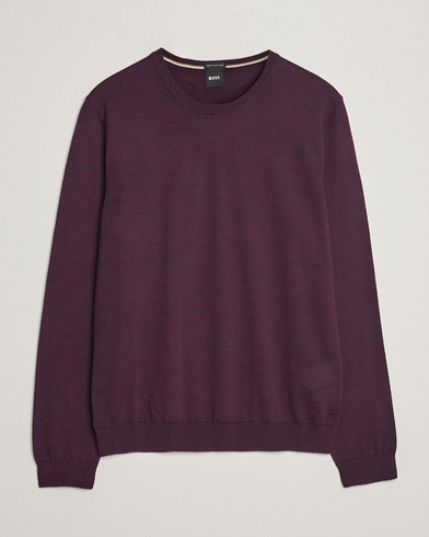 Herre |  | BOSS BLACK | Leno Knitted Sweater Dark Red