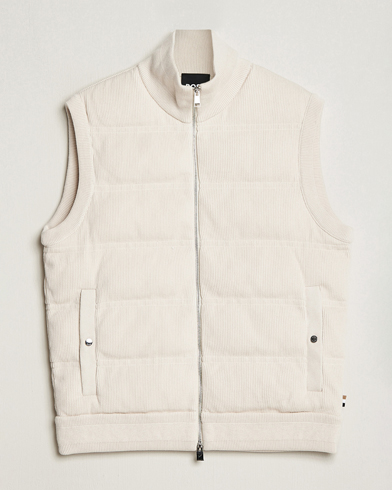 Herre | Veste | BOSS BLACK | Mandolino Corduroy Vest Open White