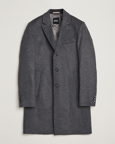 Herre | Efterårsjakker | BOSS BLACK | Hyde Wool/Cashmere Coat Medium Grey