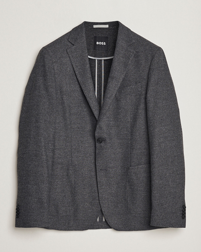 Herre | BOSS BLACK | BOSS BLACK | Hanry Tech Flannel Blazer Dark Grey