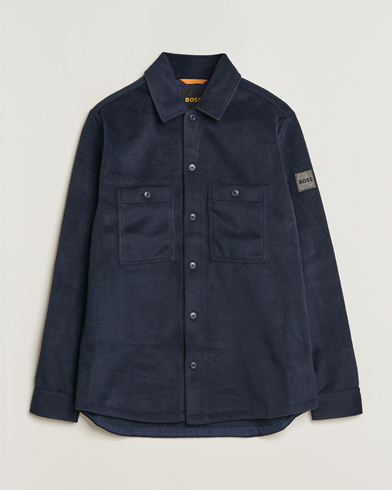 Herre | Shirt Jackets | BOSS ORANGE | Locky Overshirt Dark Blue